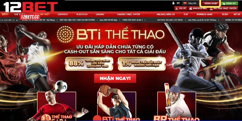 Giao diện 12bet